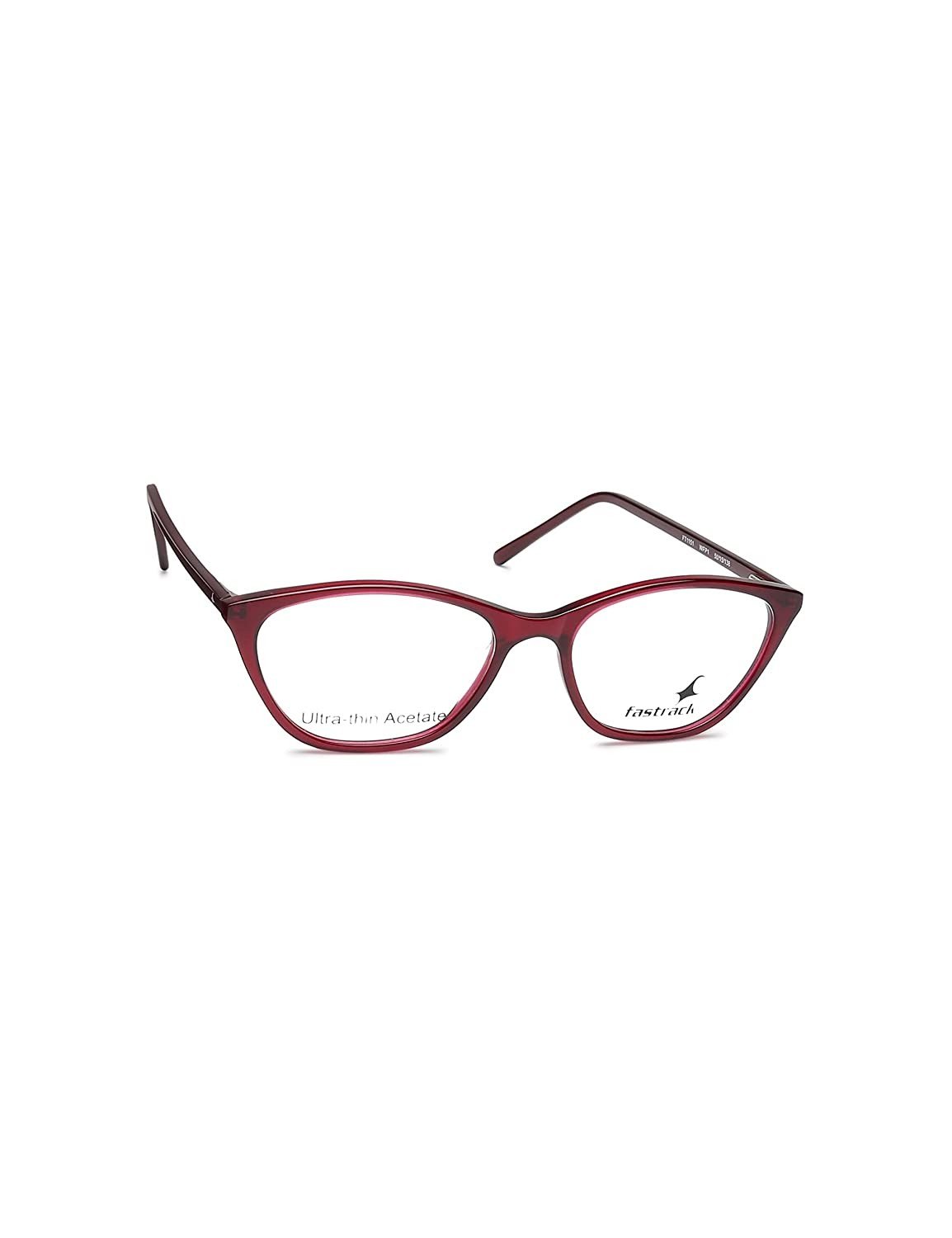 Fastrack Women's Female CatEye Eyeglasses Maroon Prescription Eyewear Frames-50 (FT1151WFP1V)