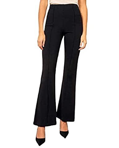 DARZI Regular Fit Women Black Formal Trousers Pants Women's Bootcut Yoga Dress Pants Stretchy Work Business Slacks Petite Regular Comfort Trousers