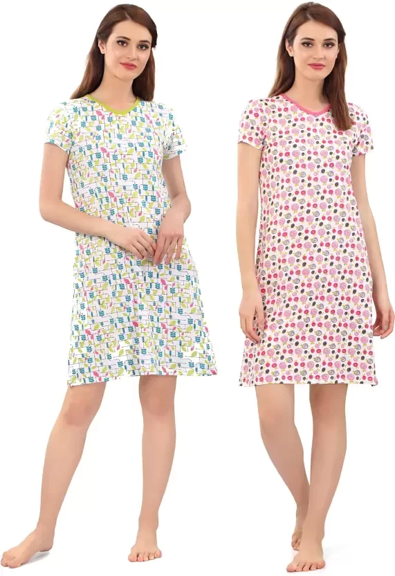 Women Nightshirts  (Multicolor)